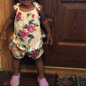 Flower shirt and shorts set